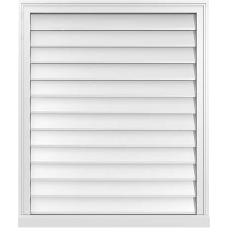 Ekena Millwork Vertical Surface Mount PVC Gable Vent w/ 2"W x 2"H , Brickmould Sill Frame, 32"W x 38"H GVPVE32X3803SN